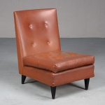 TENREIRO- BELA POLTRONA BAIXA EXECUTADA EM MADEIRA NOBRE COM BELO ACABAMENTO NA PARTE INTERNA E TAPE