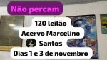 120 LEILÃO DO ACERVO MARCELINO SANTOS > Dias 1 e 3 de novembro> Sábado e segunda-feira, às 18:30.- FOTOGRAFIAS ASSINADAS POR CANTORES DE ÓPERA, CDS ESGOTADOS, LIVROS. SÓ FILÉ! NÃO PERCAM.LEILÃO COM EXPOSIÇÃO SOMENTE ONLINE.TIRE SUAS DÚVIDAS PELOS CANAIS DE ATENTIMENDO:(21)9986331212Email: marcelinnolivreiro@gmail.com