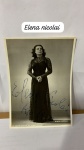 FOTOGRAFIA ASSINADA ELENA NICOLAI    CANTORA DE ÓPERA MEDIDAS 15X10 CM. COLEÇÃO   BORIS FEIGHELSTEIN