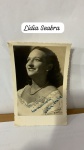 FOTOGRAFIA ASSINADA, LIDIA SEABRA  CANTORA DE ÓPERA MEDIDAS 13X10 CM. DEDICATÓRIA A BORIS FEIGHELSTEI