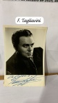 FOTOGRAFIA ASSINADA, FERRUCCIO TAGLIAVINI . CANTOR DE ÓPERA MEDIDAS 16X10 CM. DEDICATÓRIA A BORIS FEIGHELSTEIN