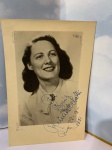 FOTOGRAFIA ASSINADA, 17X12 CM - Renata Tebaldi (Pesaro, 1 de fevereiro de 1922  São Marinho, 19 de dezembro de 2004)1 foi uma soprano lírico spinto italiana, considerada uma das grandes da ópera italiana e uma das melhores sopranos de todos os tempos.2