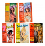 Quadrinhos Eróticos (05): "Coleção REMIX", nºs 1, 2, 7, 43 e 44, ano 1992 as três primeiras e 1994 as duas últimas, NSD Editora / Top Bun, com 60 páginas cada. Títulos de capa: "Diário Íntimo", "Sex Play ", "Erótica", "Eros Hit" e "Os Monges", além de muitas outras histórias completas