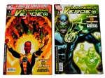 EDIÇÃO Nº 1 - DC - LANTERNA VERDE (02): "Dimensão DC", nºs 1 e 2, datadas de setembro e outubro de 2008, Editora Panini Comics, Com 100 páginas cada. A Nova DC Começa Aqui! E ainda: Tropa dos Lanternas Verdes.