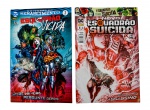DC - ESQUADRÃO SUICIDA (02): EDIÇÃO Nº 1 - "2ª Série - Universo DC Renascimento", nº 1, datado de junho de 2017, com 52 páginas. Título da capa: "Atire Primeiro, Pergunte Depois". /  "Novo Esquadrão Suicida", nº 3, datada de junho de 2016, Editora Panini Comics, com 44 páginas. Título da capa: "Profissão: Assassino".