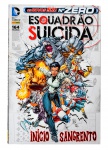 EDIÇÃO Nº 0 - DC - ESQUADRÃO SUICIDA - "Os Novos 52!", nº 0, datada de agosto de 2013, Editora Panini, com 164 páginas. Título de capa: "Início Sangrento".