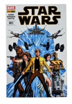 EDIÇÃO Nº 1 - MARVEL - STAR WARS, nº 1, datada de agosto de 2015, Panini Comics Editora, não paginada. Aaron, Cassaday e Martin. Ondulação e desgaste na quina inferior.