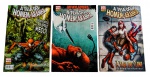MARVEL - A TEIA DO HOMEM-ARANHA (03), nºs 1, 2 a 4, datadas de junho, agosto e dezembro de 2010, Editora Panini Comics, com 148 páginas cada. Títulos de capa: "Enfrentando o Próprio Medo!", "Reinado Sombrio" e "A Saga do Clone - Versão Definitiva!".