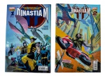 MARVEL - DINASTIA M (02) - Minissérie, nºs 1, 2, datadas de setembro e outubro de 2006, Editora Panini Comics, com 52 páginas cada. Surpreendentes X-Men - Novos Vingadores.