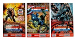 MARVEL - CAPITÃO AMÉRICA & GAVIÃO ARQUEIRO: "Infinito" (03), nºs 11, 12 e 13, datadas de agosto a outubro de 2014, Editora Panini Comics, com 68 páginas as duas primeiras e 76 a última. Aventuras Inéditas - Junte-se à Revolução