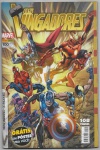 MARVEL - VINGADORES: "Os Vingadores", nº 100, com PÔSTER, datada de maio de 2012. Editora Panini Comics. Raramente encontrado com o pôster original, arte de Bryan Hitch, Paul Neary e Paul Mount, medindo cerca de 50 x 52 cm.