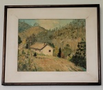 F. DiGiorgio - Paisagem com choupana, óleo sobre tela, assinado e datado 1970 canta inferior direito medindo: 31 x 40 cm sem moldura e medindo: 47 x 55 cm com moldura .