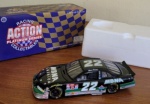 Ward Burton #22 MBNA 1998 Pontiac Action Platium, 50T ANNIVERSARY NASCAR. Novo, no estojo original.