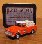 Harley Davidson colecionável Chevy Cameo picup 1955  ERTL  escala 1/43, metal fundido. Conservado na embalagem original, perfeito.