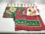 Lote de diversos enfeites natalinos. Medindo caminho de mesa 170cm x 36cm.