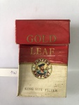 Carteira de cigarro GOLD LEAF KING SIZE FILTER. PLAYERS NAVY CUT. The word players Virginia tobacco. The contents of this package are the of the successors to John Player & Sons, England.