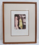 CALASANS NETO - !1932-2006) " Nú feminino" agua forte e guache 8/10, assinado e datado no C.I.D.. Com chancela da Galeria Paulo Darzé, número 6102, emoldurado e envidraçado anti reflexo. Med. 59 x 48/36 x 25 cm.  NÃO PODE SER ENVIADO PELOS CORREIOS PELA FRAGILIDADE.