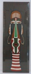 ALC-5 - Quadro representando rosto de Etnia Africana, pintado a óleo sobre madeira plastificada. Med. 90 x 34 cm.