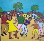 WALDOMIRO DE DEUS, Maria boa de chute - Óleo sobre tela - 40X40 CM - ACID E VERSO 2008