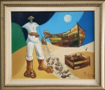 MARLEZ, Boa pesca - Acrilica sobre tela -  40x50 cm - ACID e VERSO 2007