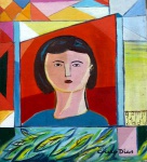 Cicero Dias, Sem titulo - Óleo sobre tela - 35x29 cm -ACID  e VERSO