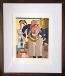 INOS CORRADIN, Saxofonista - Gravura numerada - 40x30 cm - ACID (Com moldura)