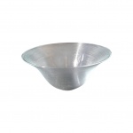 Saladeira em cristal fosco canelado, Diam. 25, Alt. 12 cm.