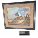 Lia - Mara Ost- Rpresentando paisage, acid e datado 1- 6-65, 43 x 35 e 62 x 54 cm.