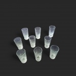 Nove copos para Long Drink em cristal lapidado, Alt. 16 e 15, Diam. 8 cm.