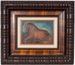 Teruz - "Cavalo" - (RJ 1902 - 1984 RJ) - o.s.t, ass. c.i.e, med. 16x22 cm, com moldura med. 45x51 cm.