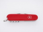 Colecionismo - Canivete da marca "Victorinox" - Swiss - capa vermelha, acondicionado em estojo de couro original, acompanha manual, canivete med. 9x2,5 cm, caixa original.