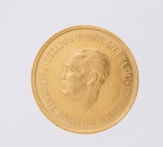 Numismática - Colecionismo - Medalha do Brasil - 1960 em ouro - Comemorativa da Fundação de Brasília - Presidente JK - datada de 21 de Abril de 1960 - med. 2 cm de diâmetro - peso aproximado - 4.9 gr - ESTE LOTE SOMENTE PODERÁ SER RETIRADO COM AGENDAMENTO PRÉVIO DE 48H DE ANTECEDÊNCIA, MEDIANTE CONFIRMAÇÃO DO PAGAMENTO, POIS NÃO ENCONTRAM-SE NO LOCAL DE REALIZAÇÃO DO LEILÃO