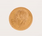 Numismática - Colecionismo - Moeda de ouro 22 K  - México - datada de 1945 - 2. 1/2 pesos - med. 1,5 cm de diâmetro - peso aproximado - 2.1 gr - ESTE LOTE SOMENTE PODERÁ SER RETIRADO COM AGENDAMENTO PRÉVIO DE 48H DE ANTECEDÊNCIA, MEDIANTE CONFIRMAÇÃO DO PAGAMENTO, POIS NÃO ENCONTRAM-SE NO LOCAL DE REALIZAÇÃO DO LEILÃO