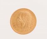 Numismática - Colecionismo - Moeda de ouro 22 K  - México - datada de 1945 - 2. 1/2 pesos - med. 1,5 cm de diâmetro - peso aproximado - 2.1 gr - ESTE LOTE SOMENTE PODERÁ SER RETIRADO COM AGENDAMENTO PRÉVIO DE 48H DE ANTECEDÊNCIA, MEDIANTE CONFIRMAÇÃO DO PAGAMENTO, POIS NÃO ENCONTRAM-SE NO LOCAL DE REALIZAÇÃO DO LEILÃO