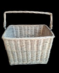 Grande cesta em vime para bicicleta. Medidas 39x29x26cm.
