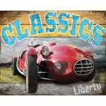 Quadro retrô em Tela com tema CLASSICS SPEED. Medida 40 X 50cm.