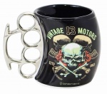 Exótica e diferente caneca soco ingLês em porcelana ricamente trabalhada.