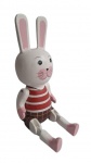 Lindo coelho articulado confeccionado em madeira ricamente policromada. Medida 27 cm de altura.
