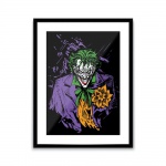 "DC JOKER DIABOLIC FA" - Múltiplo emoldurado e com paspatur, tendo proteçao de vidro "DC JOKER DIABOLIC FA". Medidas 30x40 cm.