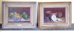 Hilário Zarzana Netto (SP, 1934 - 1991) par de pinturas sobre duratex "Natureza Morta " medida interna 25 cm por 32 cm e total emoldurada 42 cm por 50 cm.