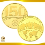 Alemanha - Medalha de Ouro 150 anos da BAYER - 1863/2013 - Ouro 14k (.585) - 7.20 g / 4.21g de Ouro Puro - 25.0 mm - Scienc For a Better Life (Ciência para uma vida melhor) - Estimativa R$ 2.500.00