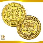 Moeda de Portugal - 400 Reis 1736 - Ouro 0.917 - 1.0g - 14.0mm - Rei João V - Excelente estado de Conservação - Rara - Catalogo marca 295 Euros