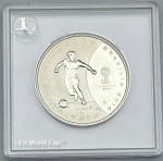 Moeda da Hungria - 3000 Forint  2013 - Prata 0.925 - 12.5g - 30.0mm - Proof  - Coleção Copa do Mundo FIFA Brasil 2014 - Na capsula Original de Acrilico - Rara - Emissão 10.000 unidades