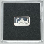 Moeda das Ilhas Salomão - Half Dollar 2015 - Prata 0.999 - 2.5g - 18.7mm x 10.5mm - Proof - Monumentos do Mundo - Agra- Apenas 10.000 unidades na Capsula Original