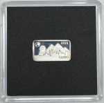 Moeda das Ilhas Salomão - Half Dollar 2015 - Prata 0.999 - 2.5g - 18.7mm x 10.5mm - Proof - Monumentos do Mundo - Cairo / Egito - Apenas 10.000 unidades na Capsula Original