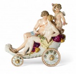 Grupo em porcelana de meissen modelo A84 criado por Michel Victor Acier em 1765, século XIX