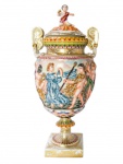 Anfora em porcelana Capodimonte, 42 cm