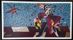 Romero Britto - óleo sobre tela., romance de hollywood Impressões digitais em tela com enfeites manuais Britto®? Diamond dust. Medindo: 1,64 x 92,5.tela