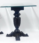 Mesinha de centro madeira nobre com tampo de vidro
