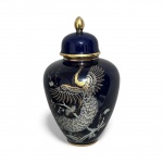 VASO EM COBALTO GENUINO DA JAEGER BAVARIA MEDINDO MEDINDO 34 DE ALTURA  POR 22 DE LARGURA